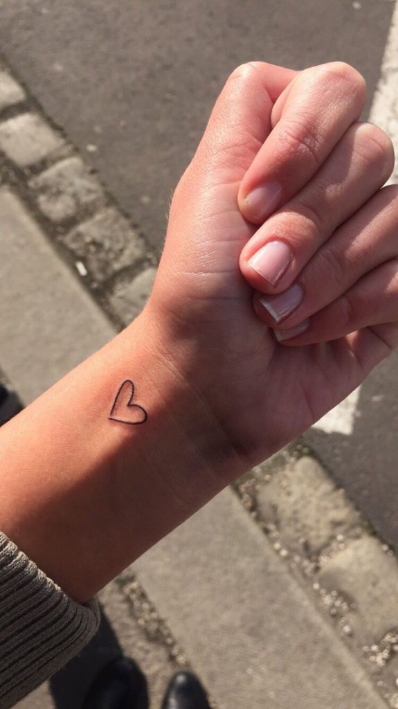 Small Heart Tattoo On The Wrist