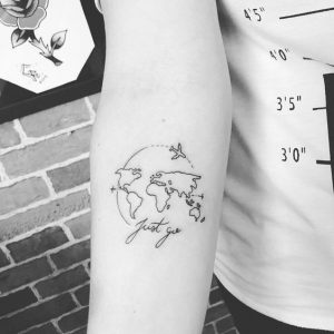 World Map Tattoo Ideas For Those Who Love To Travel 🗺