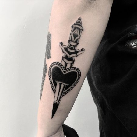 Dagger and Heart Tattoo: Meaning, Origins, and 50 Beautiful Ideas